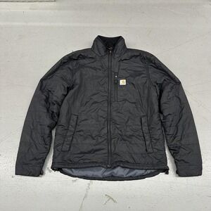 Carhartt Jacket Mens Medium Black Puffer Gilliam Full Zip Lightweight Outdoor